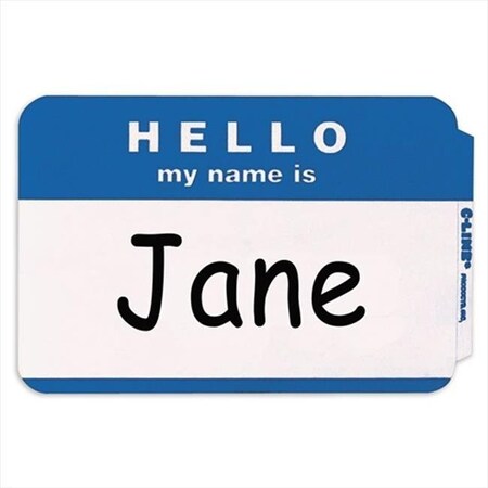 C-Line Products C-Line Products 92235BNDL10BX Pressure Sensitive Badges HELLO my name is Blue 3 .5 x 2 .25 100-BX - Set of 10 BX 92235BNDL10BX